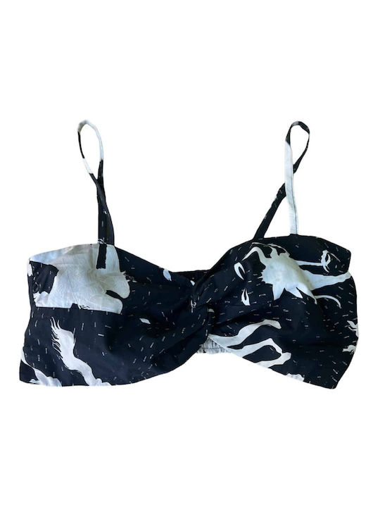 Γυναικείο Crop Top Βαμβακερό Milk White, Black