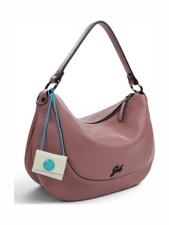 Leder Damen Schultertasche Rosa