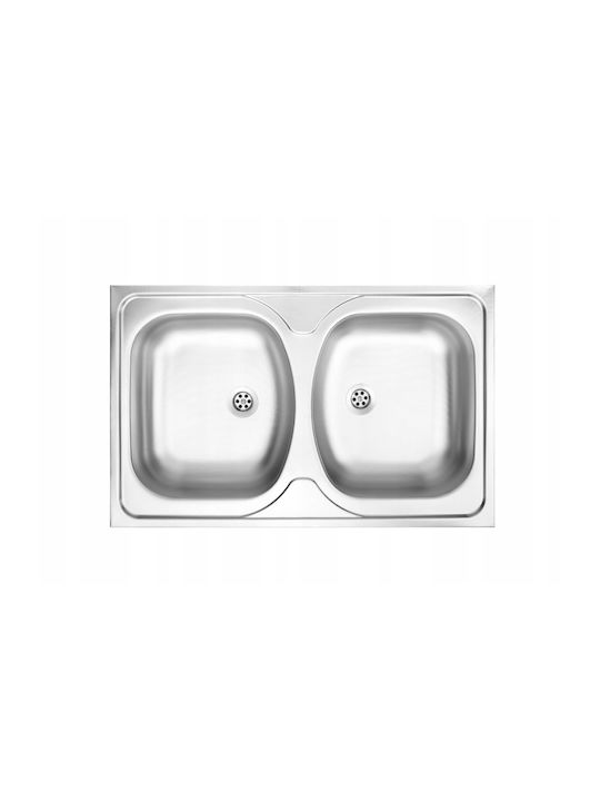 Deante Ένθετος Νεροχύτης Inox Μ80xΠ50cm Γκρι