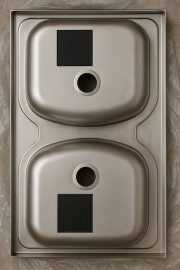 Deante Ένθετος Νεροχύτης Inox Μ80xΠ50cm Γκρι