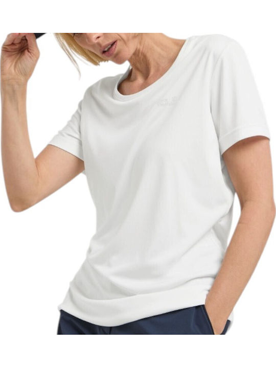 Women's Sports Short Sleeve Fast Drying White Blouse