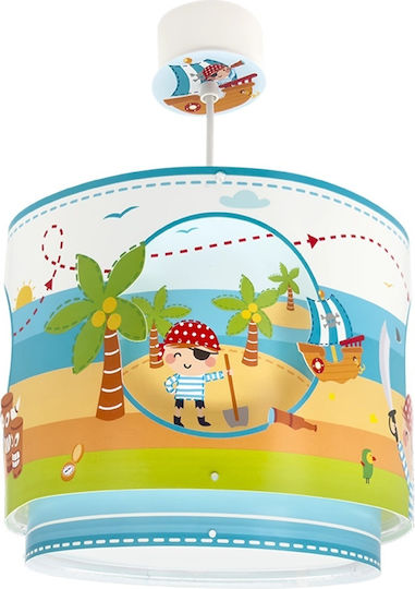 Ango Pirate Island Single-Light Kids Ceiling Light Pendant Plastic 15W E27 Light Blue