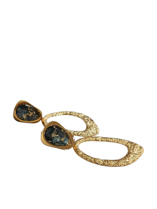 Kalliopi Silver Gold Plated Steel Stud Earrings