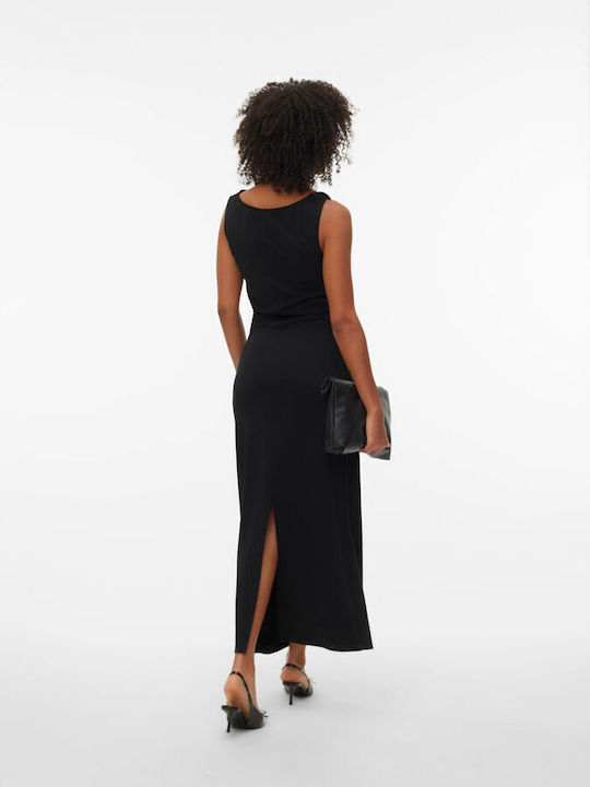 Vero Moda Summer Maxi Evening Dress Drape Black