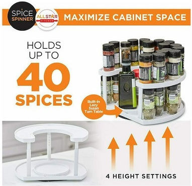 Rotating Plastic Spice Organizer on Rotating Base Rotating Plastic Spice Organizer on Rotating Base