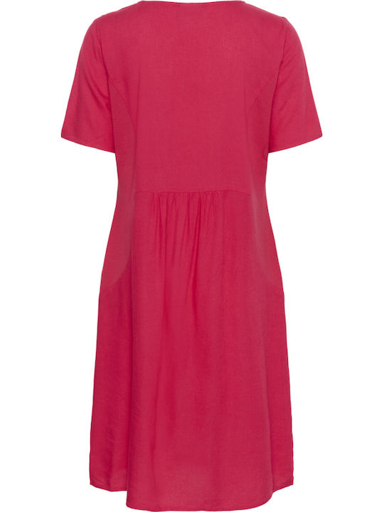 Sommer Damenkleid Fuchsie