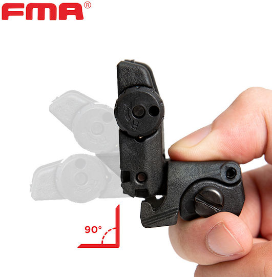 Σκοπευτικά Πτυσσόμενα Εμπρός & Πίσω Fma Back Up Sights Fbus Black