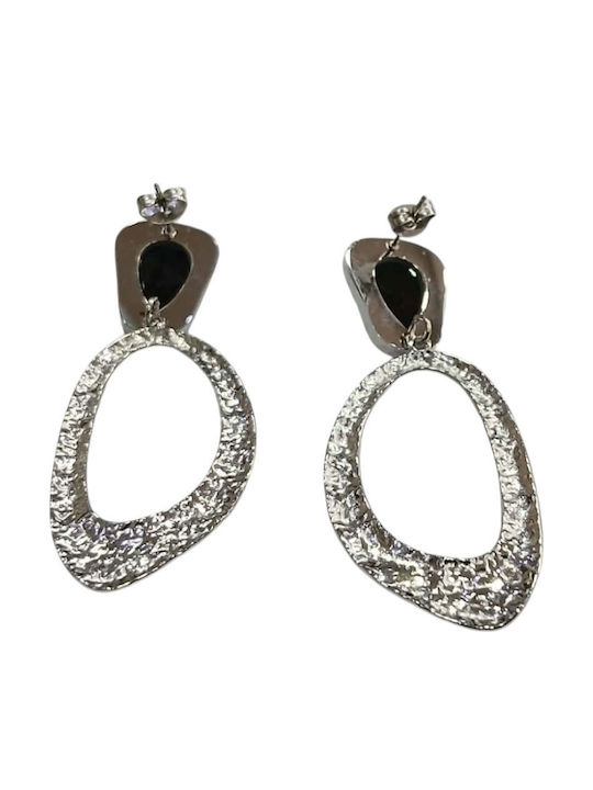 Kalliopi Silver Ohrringe Stecknadelverschluss aus Stahl