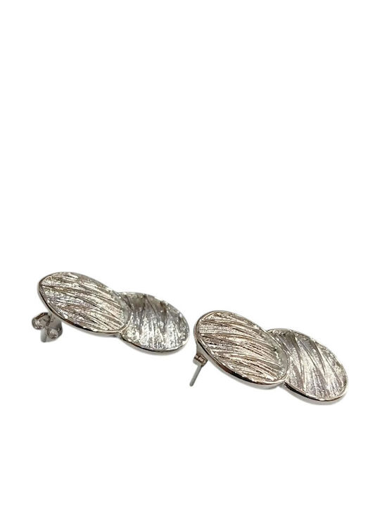 Kalliopi Silver Ohrringe Stecknadelverschluss aus Stahl