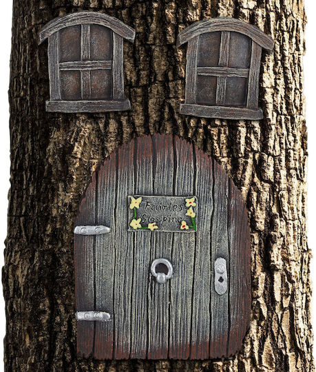 Relaxdays Placă Ușă Zână Maro Închis Galben Argintiu 15,5x1,5x12 Cm Relaxdays Placă Ușă Zână Maro Închis Galben Argintiu 15,5x1,5x12 Cm