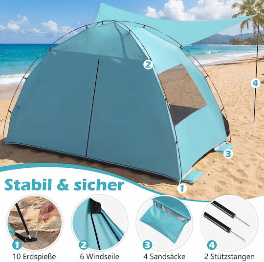 Costway Strandszene Blau