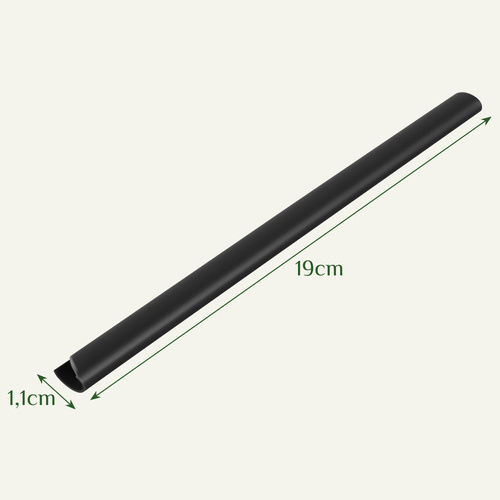 Set 20 Cleme Benzi Gard Universal Rezistent UV PVC 19 X 1,25 Cm Gri Antracit