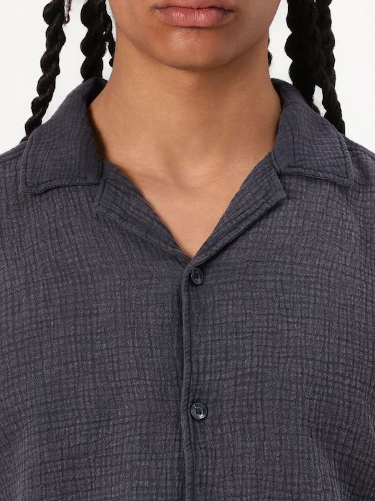 Short Sleeve Shirt in Regular Fit Dark Grey