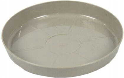 Lamela Plastic Pot Plate Taupe 12x12cm
