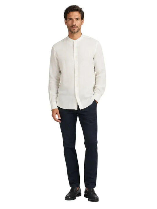 Long Sleeve Linen Shirt White