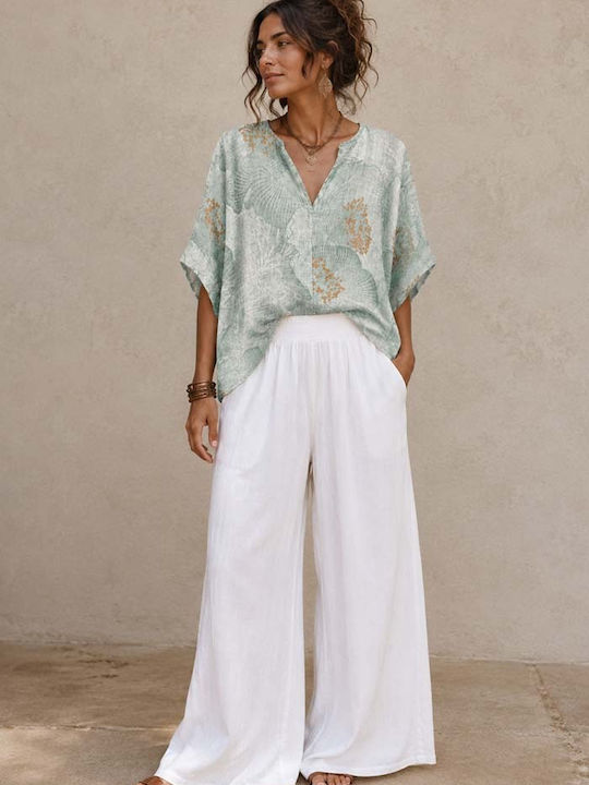 Women's Linen Pantaloons White