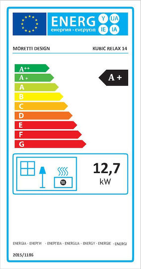 Moretti Kubic Pellet Stove Air Heater Air Duct Connection 12.7kW Black