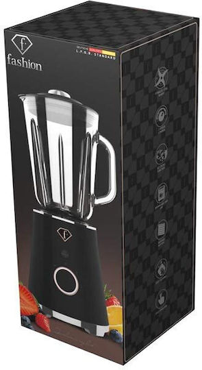 Berlinger Haus Fashion TV Blender with Plastic Jug 1.5 lt 1000W Black