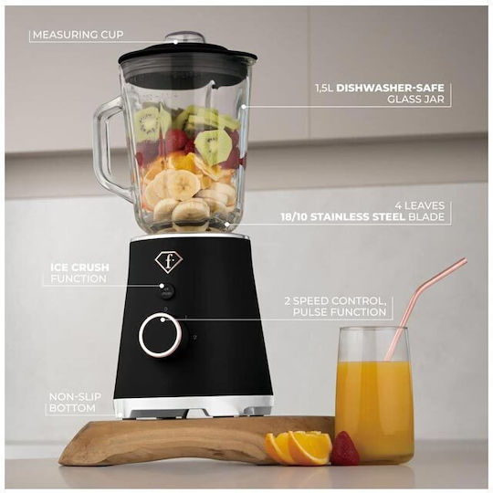 Berlinger Haus Fashion TV Blender with Plastic Jug 1.5 lt 1000W Black