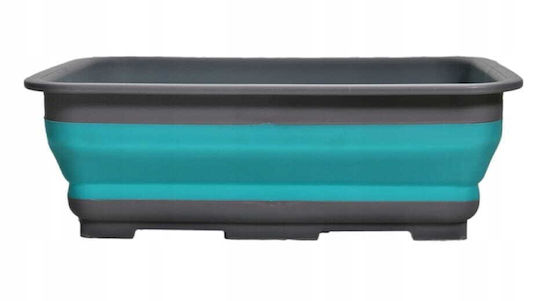 Koopman Ligean Pliabil Rectangular 37.5x27.5x12cm Din Silicon Capacitate 8lt Verde