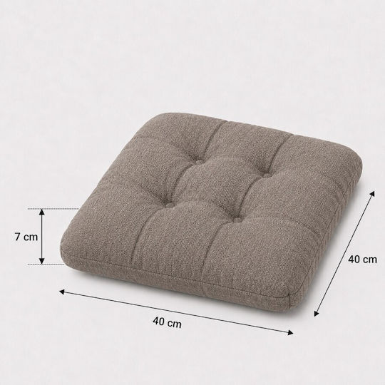 Garden Chair Cushion Coffee 4 Pieces 40x40cm