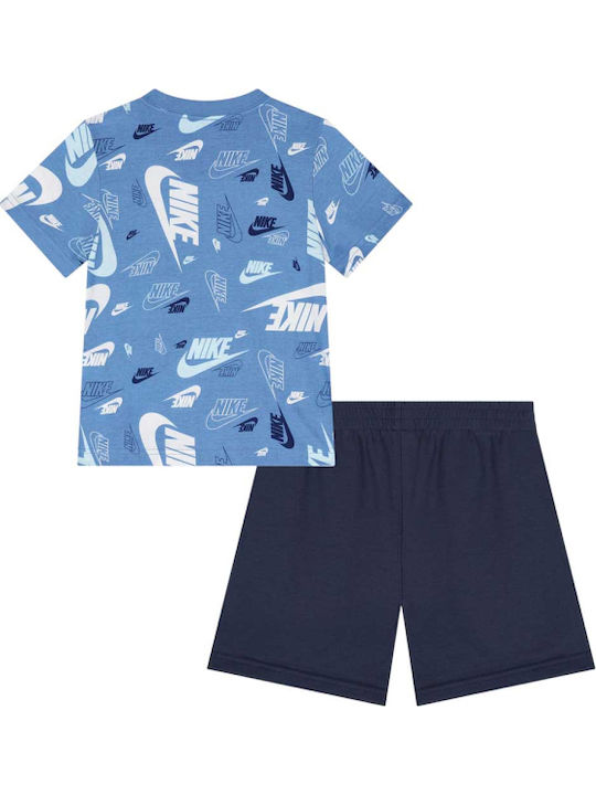 Nike Kids Set with Shorts Summer 2 Pieces Blue