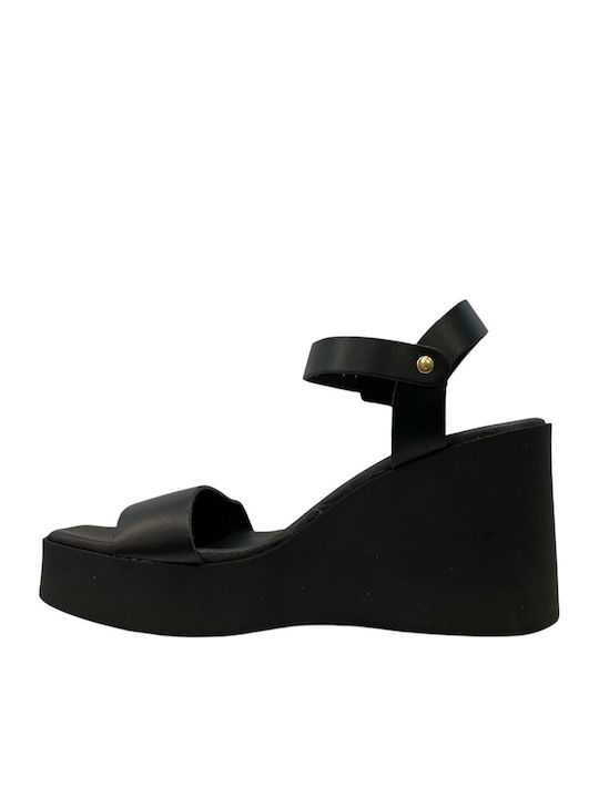 Women's Black Summer Platforms 421-Black