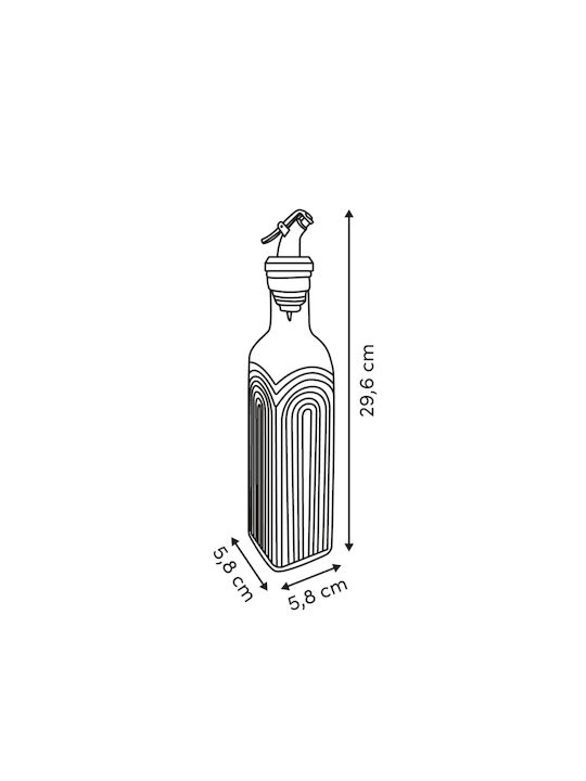 5Five Δοχείο Λαδιού Γυάλινο με Ροή 500ml
