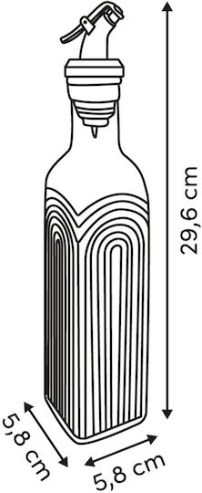 5Five Δοχείο Λαδιού Γυάλινο με Ροή 500ml
