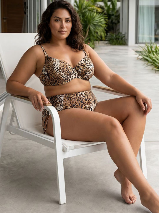 W0555 Bikini-Set mit Leichte Verstärkung Burgundisch