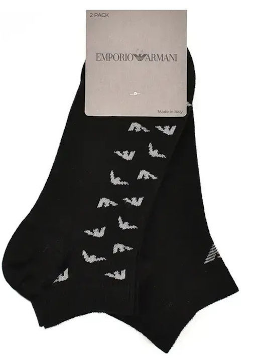 Emporio Armani Ανδρικές Κάλτσες Μαύρο 2Pack Emporio Armani Ανδρικές Κάλτσες Μαύρο 2Pack