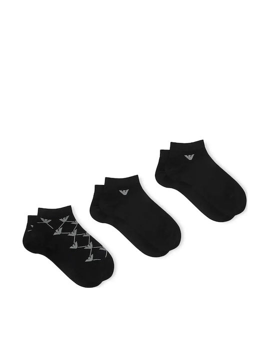 Emporio Armani Men's Black Socks 3Pack