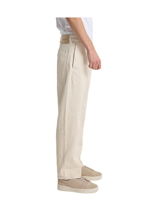 Royal Denim Ανδρικό Παντελόνι Τζιν Relaxed Fit Μπεζ