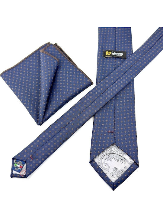 Legend Accessories Set Cravate Bărbați Mătase Tipărită În Culoarea Albastru Marin