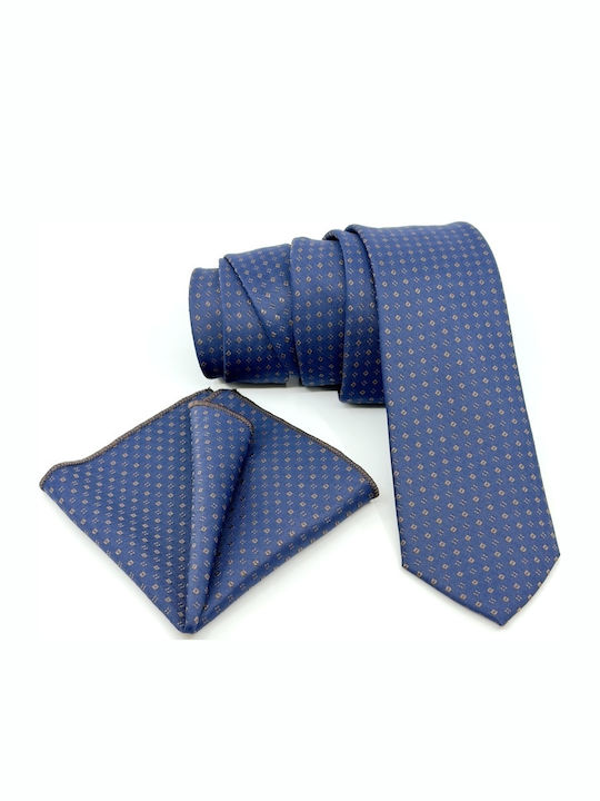 Legend Accessories Set Cravate Bărbați Mătase Tipărită În Culoarea Albastru Marin