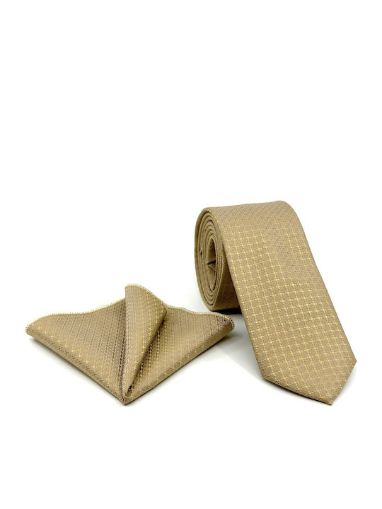 Legend Accessories Set Cravate Bărbați Mătase Tipărită În Culoare Aurie