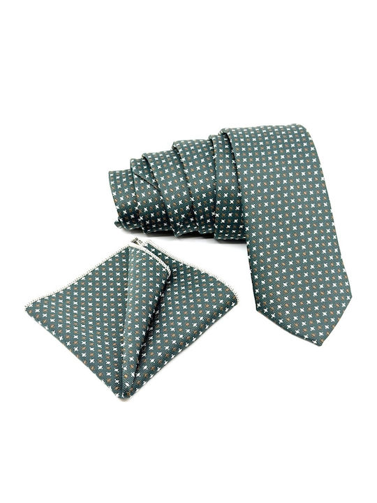 Legend Accessories Legend Accessories Set Männer Krawatten mit Mustern in Grün Farbe