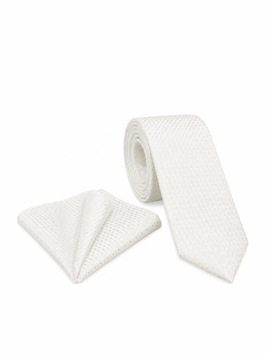 Legend Accessories Männer Krawatte Set in Weiß Farbe