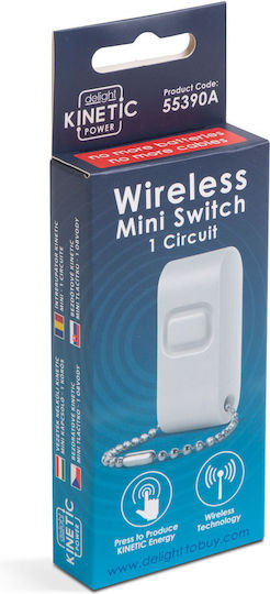 Comutator Kinetic Wireless Mini 433 Mhz Fără Baterie Ip65 Portabil Alb Mat