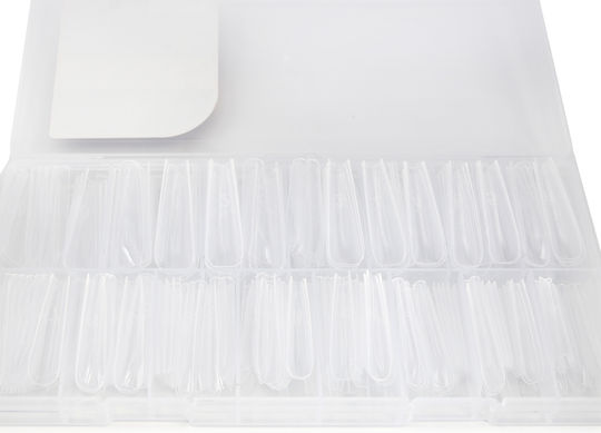 Global Fashion False Nail Tips Transparent 240 Pieces 95554