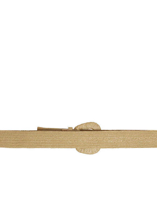 Celestino Women's Belt Elastic Weave Beige