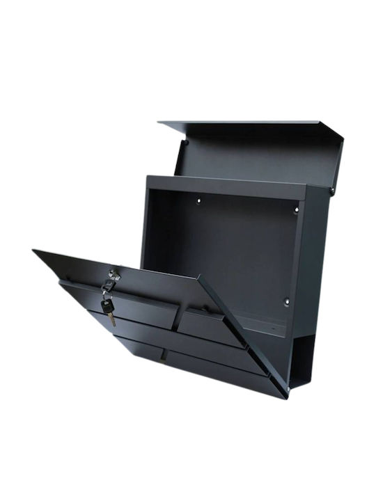 Lean Toys Γραμματοκιβώτιο Εξωτερικού Χώρου Inox σε Γκρι Χρώμα 37x37x11cm