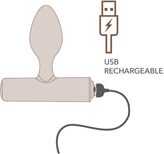 Rocks Off Slim Anal Plug with Vibration Black