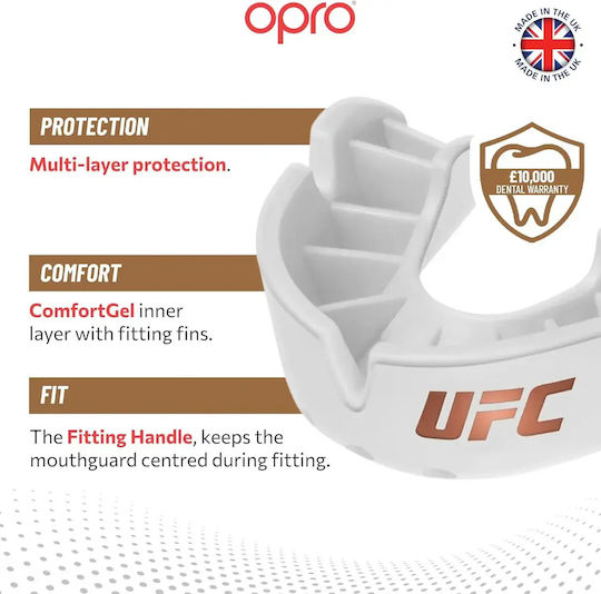 Children's Mouthguard Opro Ufc Bronze Level Mouthguard White Junior