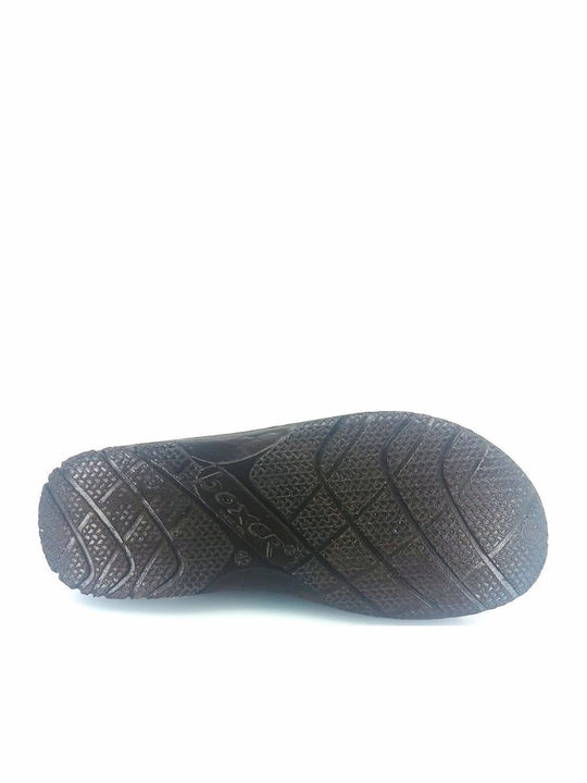 Leder Herrensandalen in Schwarz Farbe