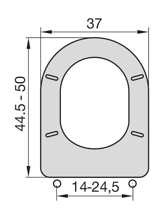Elvit Capac WC Plastic Alb