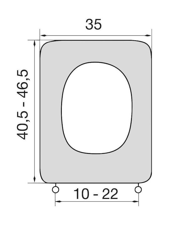Elvit Capac WC Plastic 35x34.5cm Alb