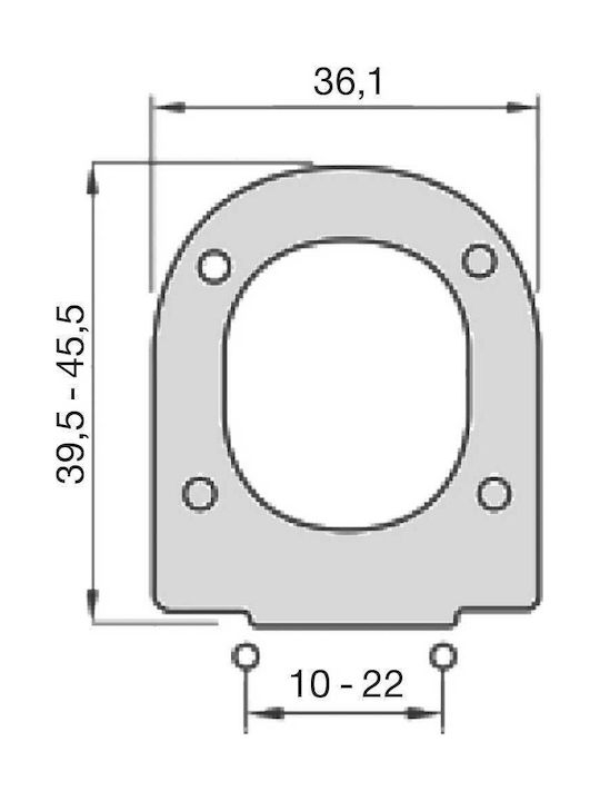 Elvit Toilet Seat Soft Close Plastic White