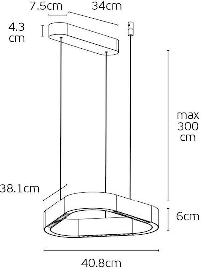 VK Lighting LED Smart Κρεμαστό Φωτιστικό Μαύρο VK Lighting LED Smart Κρεμαστό Φωτιστικό Μαύρο