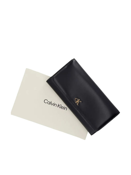Monogram Large Leather Women's Wallet with RFID Black